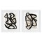 Stupell Industries Contemporary Hindsight Squiggles 2pc Framed Print Under Glass Set, design by Lucille Price